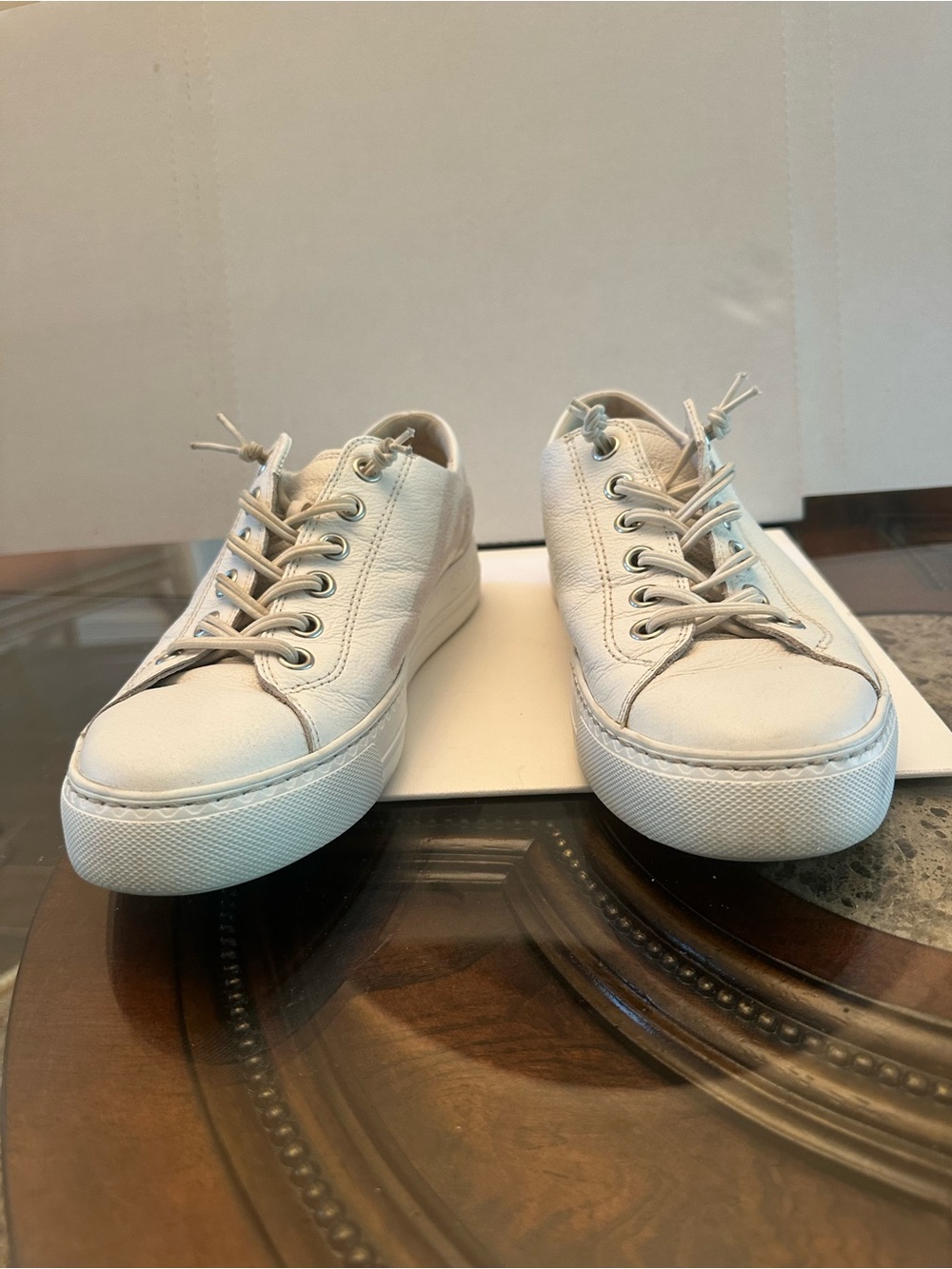 Pre-owned Paul Green Platform Sneaker Women White Leather Low-Top Sneakers Size - Picture 7 of 17